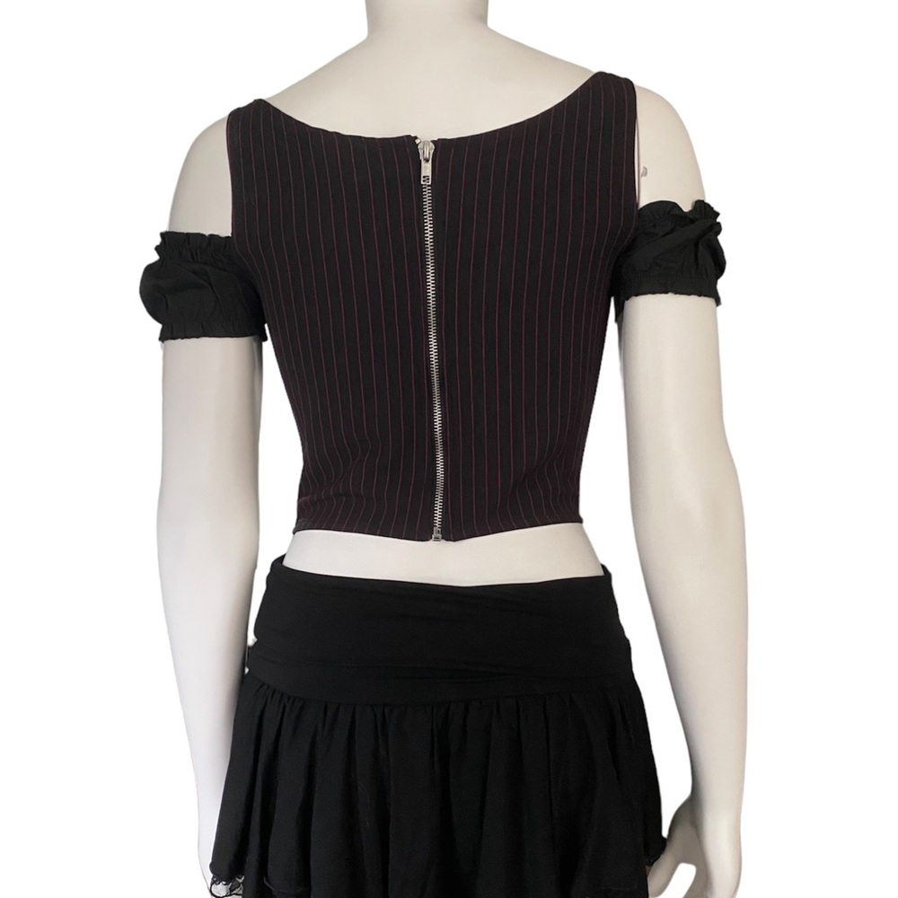 DollsKill | NWT’s cyber Y2K gothic grunge milkmaid lace up corset top - Picture 6 of 6